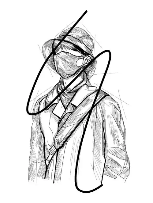 速写风线稿马嘉祺