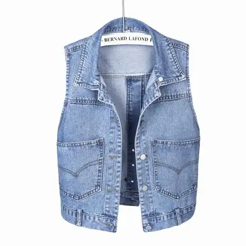 新款牛仔马甲女士马夹坎肩韩版大码春夏装连帽马夹