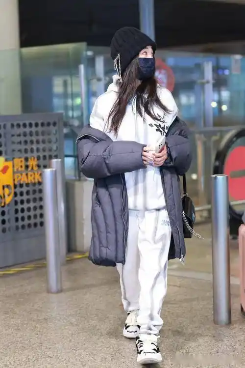 柳岩现身上海机场,身披羽绒服休闲惬意