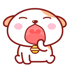 可爱小狗秋田君表情哈欠