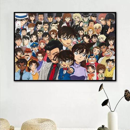 名侦探柯南全员 黑衣组织diy数字油画定制手工填充涂色油彩画挂画