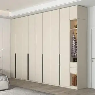 揽欧衣柜一门到顶简约现代家用卧室储物柜生态板柜子大衣橱 2.