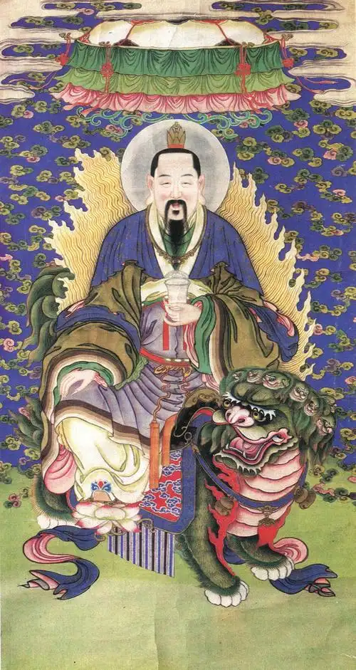 明代水陆画太乙救苦天尊道教图片素材