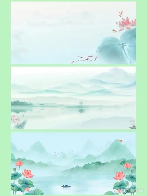 💗今天给大家分享一组古风荷花背景,😍喜欢的宝子不要错过哦