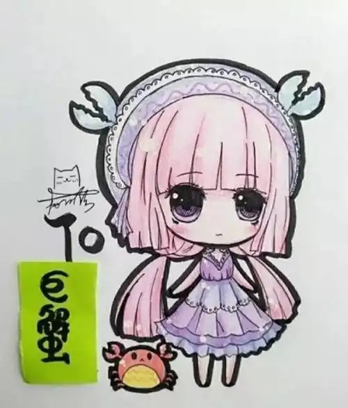 十二星座q版萌图手绘,十二星座代表的仙女,十二星座图片动漫少女q版