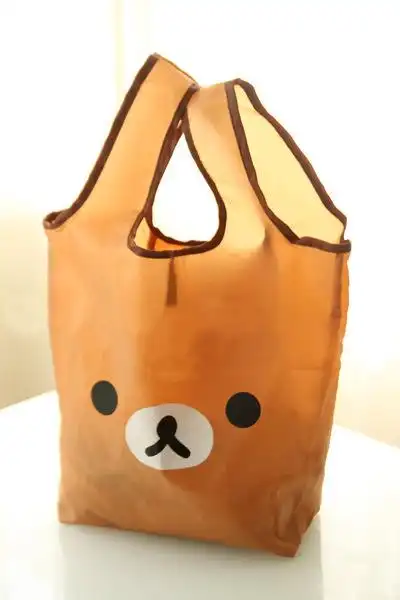 韩国文具批发 轻松熊可折叠大容量环保袋购物袋收纳袋