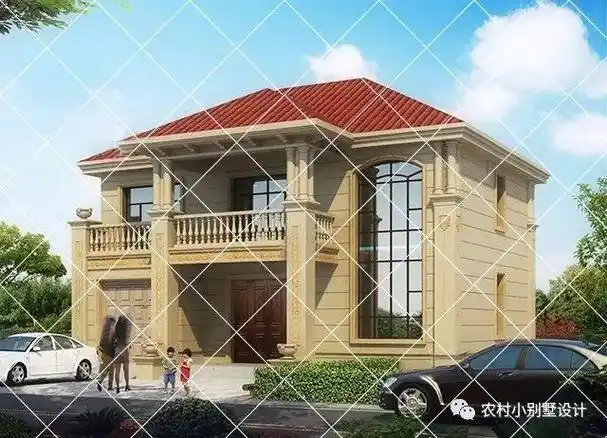 20款面积100平方米二层农村小别墅,居家养老农村二层别墅好户型