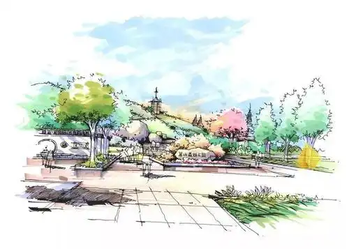 手绘之美---100张建筑景观手绘效果图