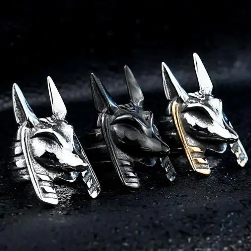 钛钢阿努比斯防身戒指男士日韩潮人学生复古戒指