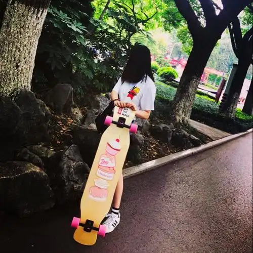 dairy长板舞板滑板女生滑板代步公路板dancing刷街初学者入手滑板