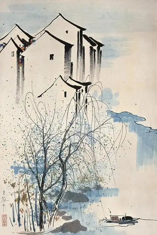 云言鹤语 中国画改良的典范——吴冠中 他的水彩画,清新脱俗,典雅舒朗