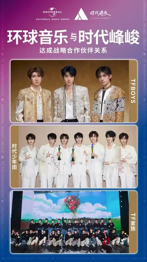 推动中国流行音乐偶像团体tfboys,时代少年团及更多tf家族成员闪耀