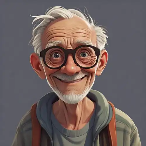 可爱老人卡通头像