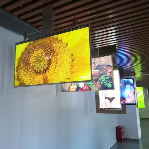 43寸49寸55寸超薄吊挂液晶屏超薄双面屏广告机吊挂显示屏厂家直销