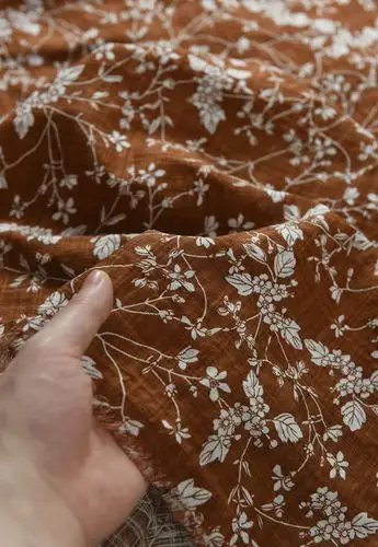 【古香】水洗棉麻面料 夏款时装服装衬衫连衣裙长袍复古碎花布料