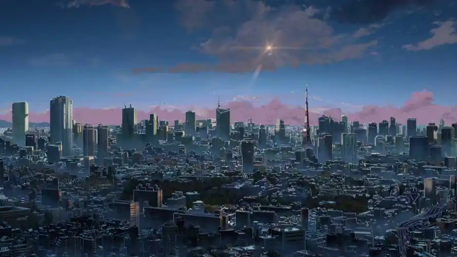 动漫你的名字城市景色苹果动态桌面壁纸_mac小美人儿-站酷zcool