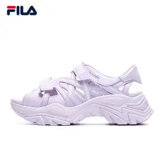 斐乐(fila)斐乐女鞋鱼刺凉鞋夏季运动鞋休闲老爹鞋凉拖厚底增高 浅