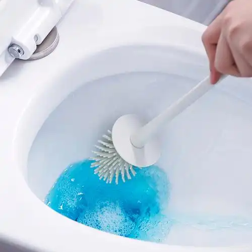 自动风干马桶刷套装卫生间清洁刷家用厕所坐便器刷子洁厕刷 浅蓝色报