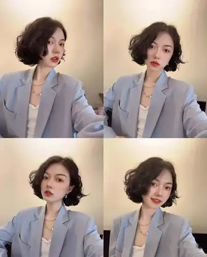 "减龄短发烫" 好打理,懒人首选_妹子