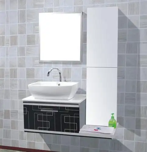 欧圣迪卫浴家具洗手盆洗脸盆304不锈钢浴室柜生产厂7