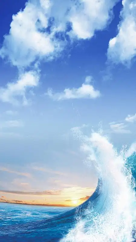 蓝色海浪h5背景