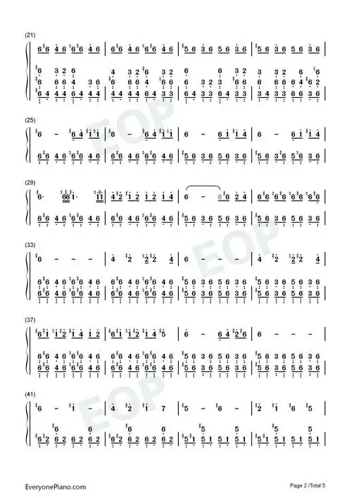 bgm-undertale bgm双手简谱预览2-钢琴谱文件(五线谱,双手简谱,数字谱