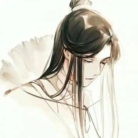 ins超火古风动漫男头白首不相离卡通动漫头像