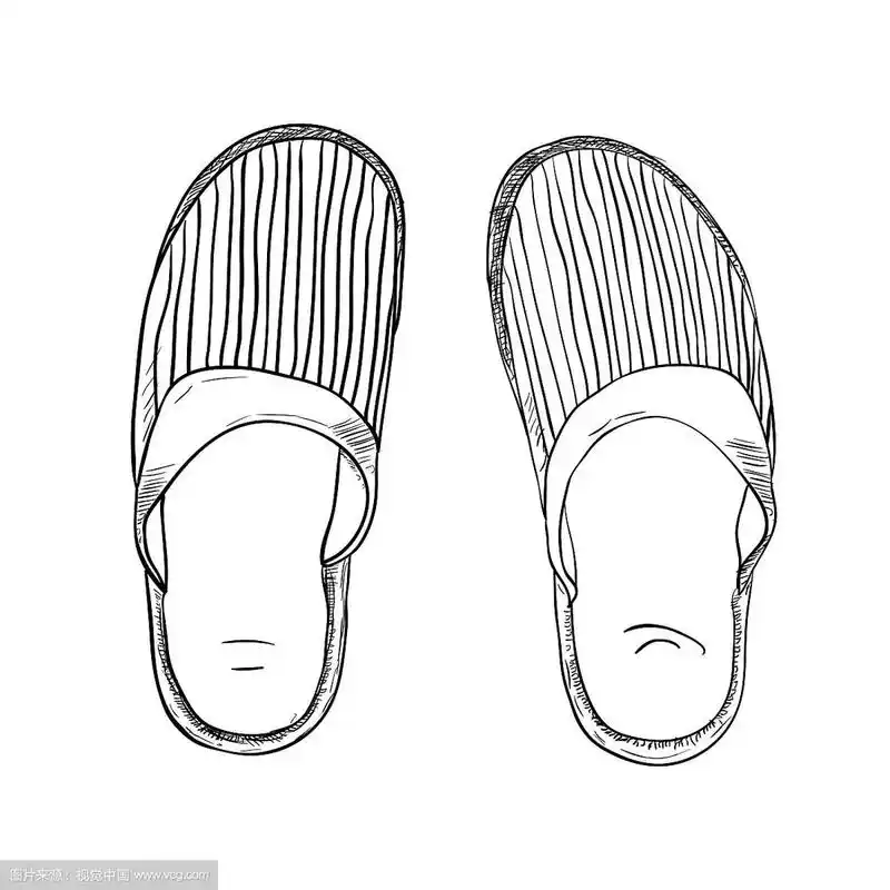 素描的拖鞋