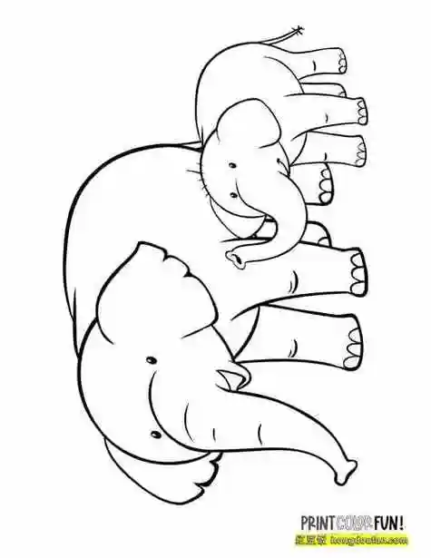 儿童画画动物简笔画上色