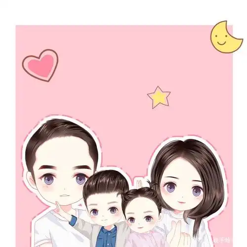 一家四口微信头像温馨全家福幸福如此简单