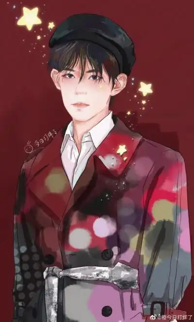 卡通漫画易烊千玺