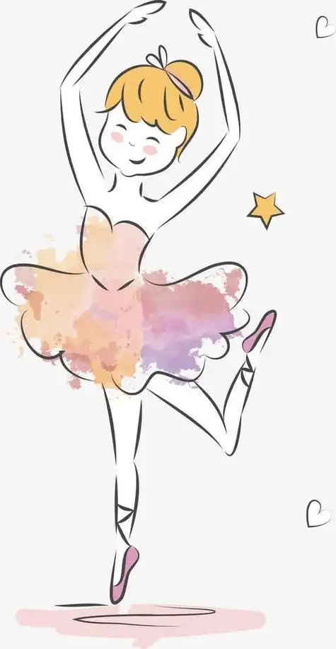 女孩 舞蹈芭蕾系列/2一组跳芭蕾舞的女孩简笔画名称:芭蕾舞蹈演员女性