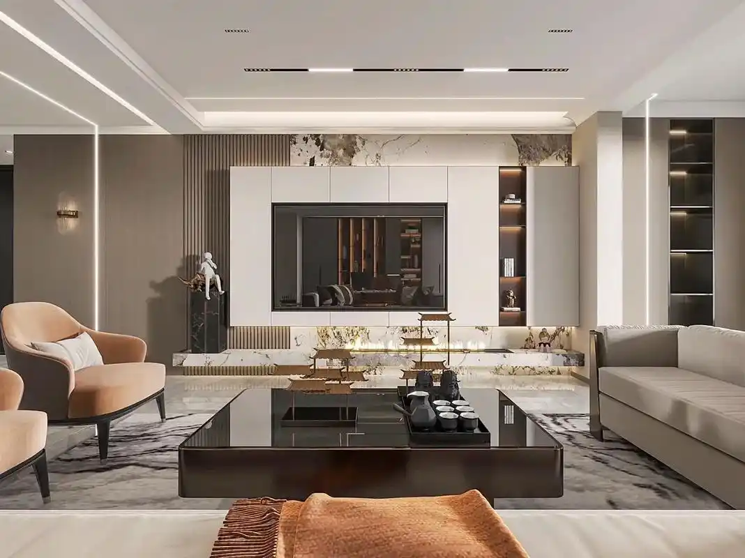 电视背景墙 #客厅背景墙 8款超提升你家设计感的电视背景墙 - 兑趑