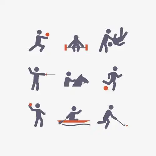 体育运动的简笔画小人