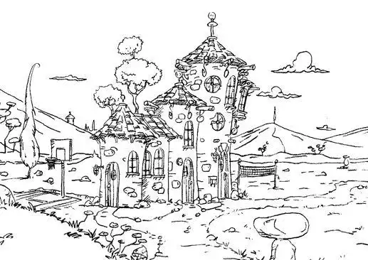 一些手绘动画场景线稿! - 火星时代存档论坛