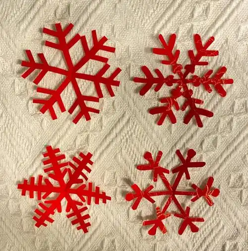 简易雪花剪纸