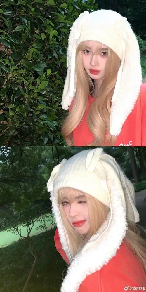 鞠婧祎红色芭比##鞠婧祎嘟嘴好萌