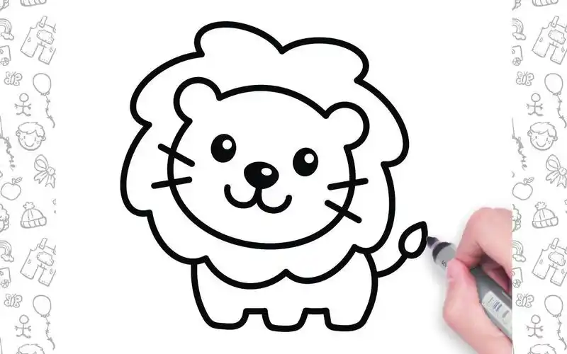 和我一起学画画,今天我们来画一只可爱的小狮子!