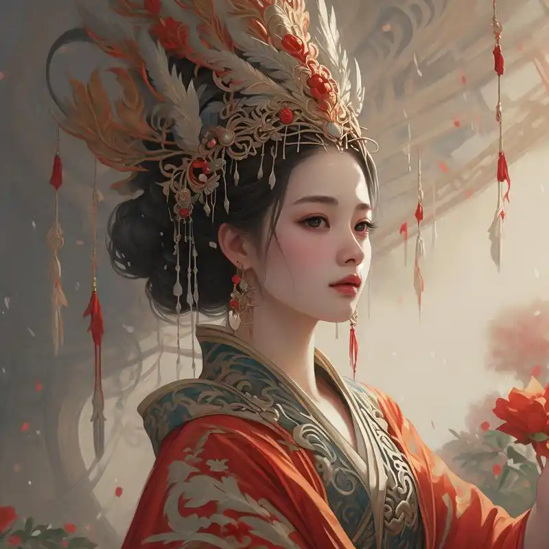 来试试这款古风武则天动漫头像吧!