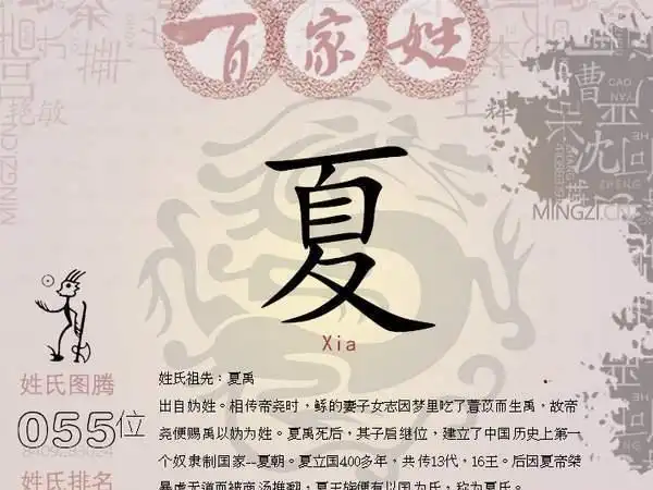 汉代司马迁《史记·夏本纪》唐代林宝《元和姓纂》,南宋郑樵《通志