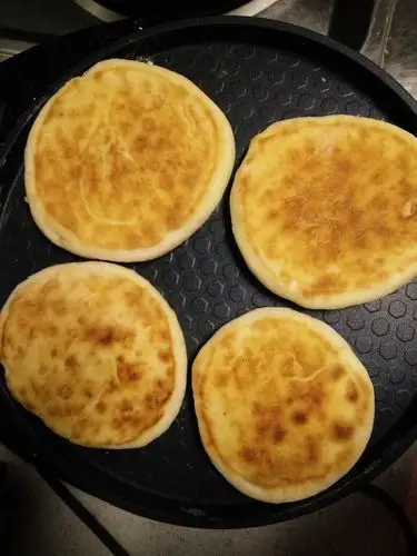 义工天使姐姐做的电饼铛烧饼