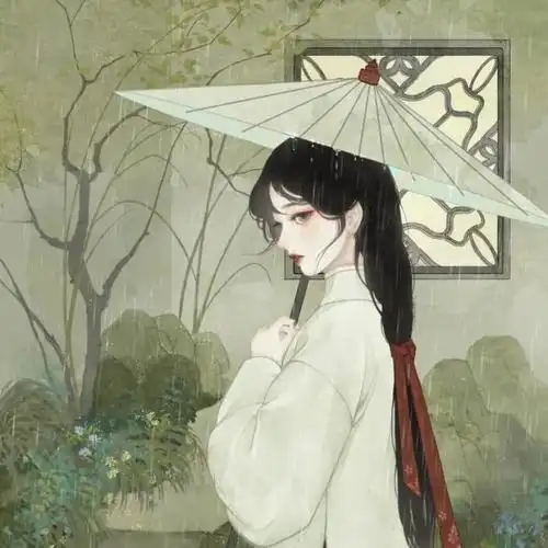 古风四字丨撑伞避雨难避离愁