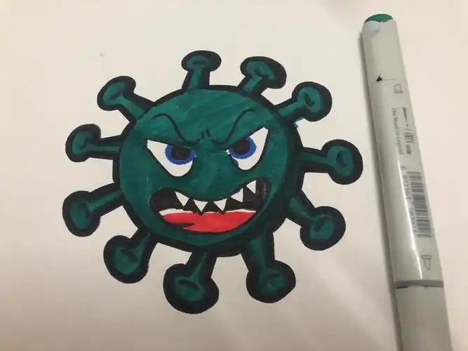 停课不停学-《画坏坏的病毒》 写美篇小朋友们我们今天要准备好画画