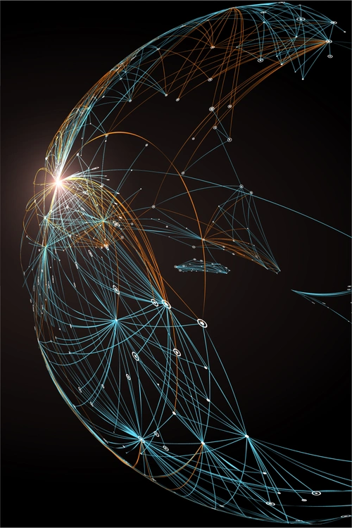 黑色炫酷几何元素科技背景