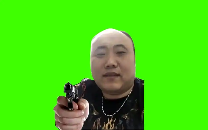 【gb素材】拿着手枪的黑手