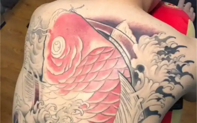 招财彩色满背鲤鱼打雾进度