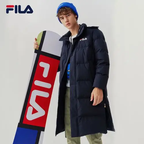 fila斐乐男子羽绒服2020冬季新款保暖连帽中长运动羽绒服