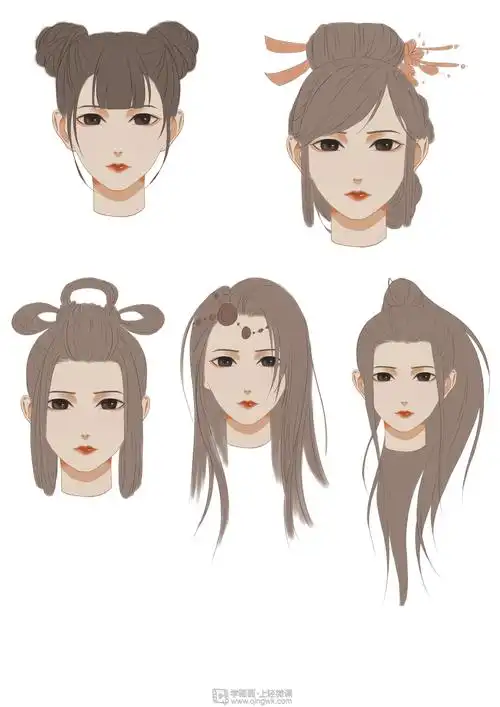 《古风女性的发型设计》by 雁沉