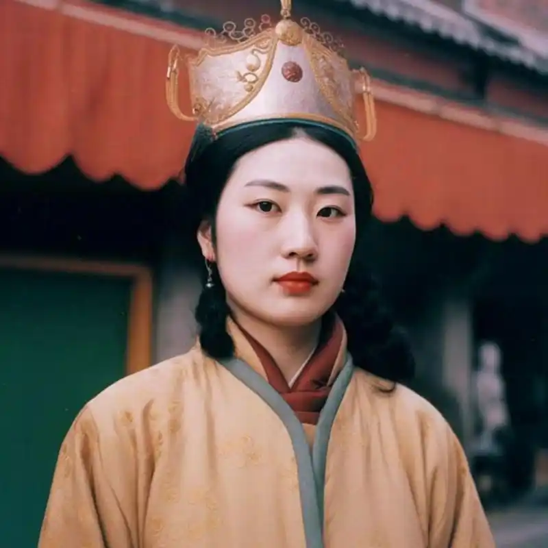 复原女皇武则天:青春到年老的容貌变化尾图为原画底图