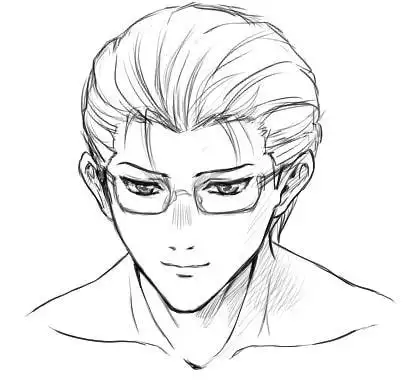 漫画男生发型怎么画教你绘制男生背头发型画法